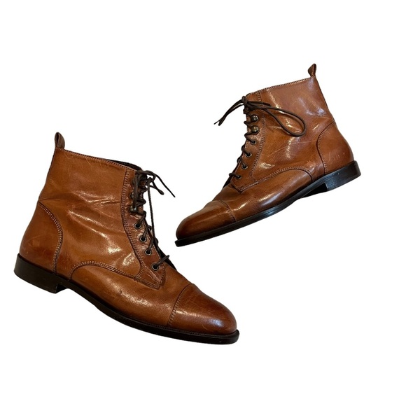 Nobel Shoe Italian Made Classic Looking Lace Up Ankle Boot - Picture 2 of 14